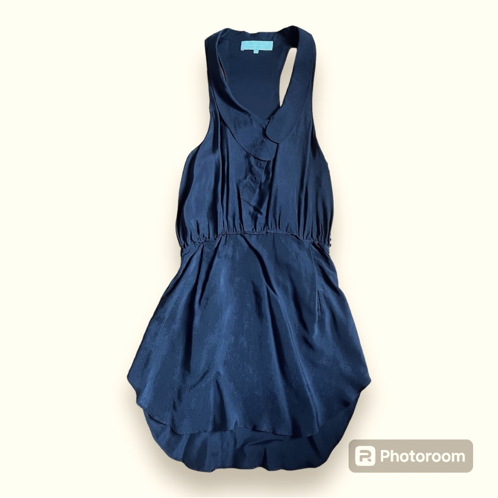 Alexander Wang racerback Peter Pan collar ruffle detail minidress size 2